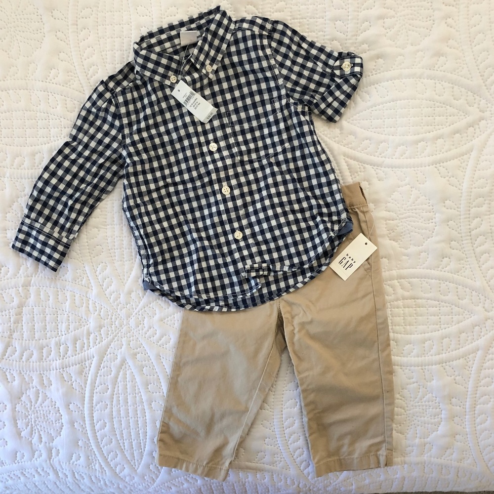 Baby Gap Boy Pants / Button Up Shirt Outfit